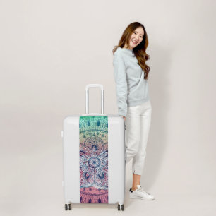 Summer beach bohemian mandala luggage