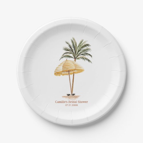 Summer Beach Bridal Shower Paper Plates