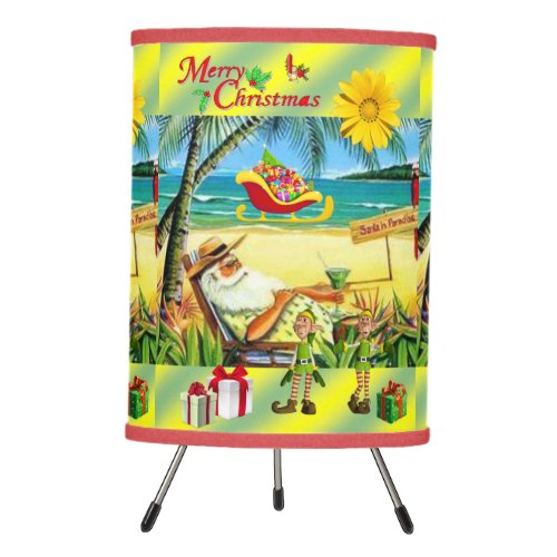 Summer Beach Bum Santa Claus Lamp Shade