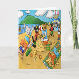 Summer Beach Cats Card