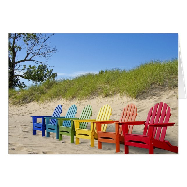 Summer Beach Chairs Cards (Front Horizontal)