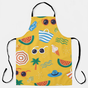 Summer Beach: Colorful Seamless Pattern Apron