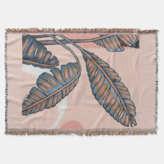 Summer beach cotton throw blanket