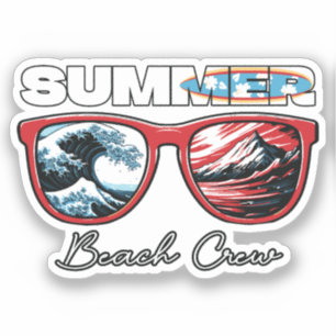 Summer Beach Crew - Summer Vibes Sticker