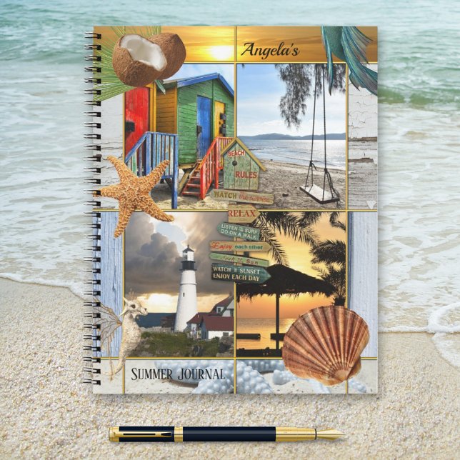 Summer Beach Custom Photo Bullet Journal Notebook (Creator Uploaded)