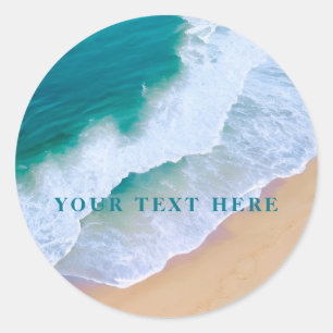 summer beach custom text minimalist ocean Sticker