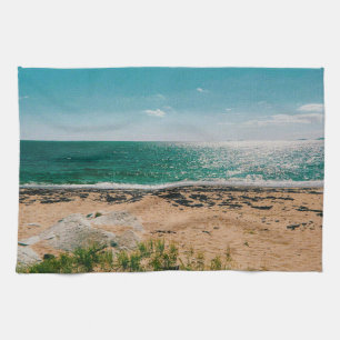 Summer beach day in the Swedish Archipelago Kitchen Towel
