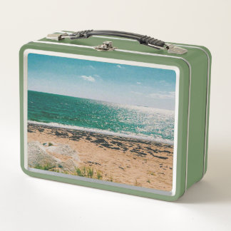 Summer beach day in the Swedish Archipelago Metal Lunch Box