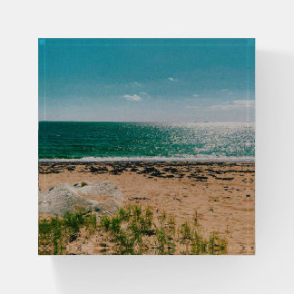Summer beach day in the Swedish Archipelago Paperweight