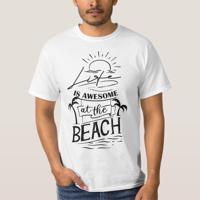 Summer Beach Design T-Shirt (Front)