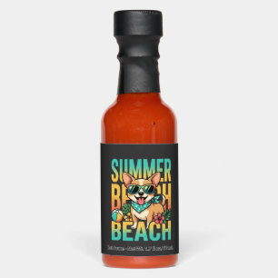 Summer Beach Dog Vacation Vector Hot Sauces