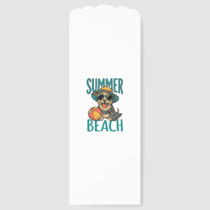 Summer Beach Dog Vintage Sunglasses Shirt Design_1 Bookmarks