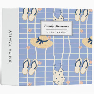 Summer Beach Essentials Pattern (1) 3 Ring Binder