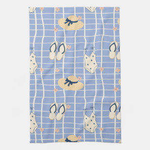 Summer Beach Essentials Pattern (1) Kitchen Towel