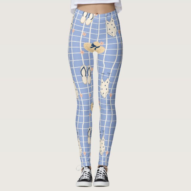 Summer Beach Essentials Pattern (1) Leggings (Front)