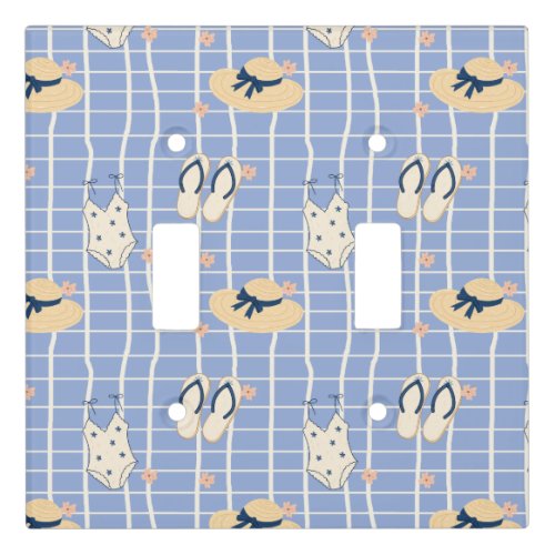 Summer Beach Essentials Pattern (1) Light Switch Cover