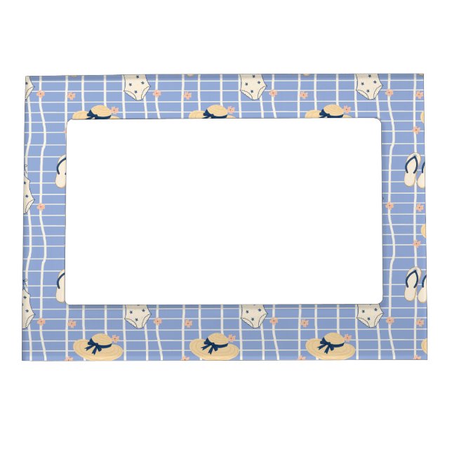 Summer Beach Essentials Pattern (1) Magnetic Frame (Front)