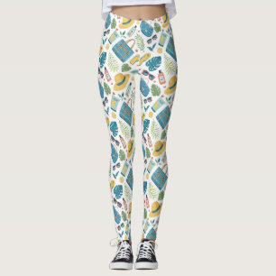Summer Beach Essentials Pattern (2) Leggings