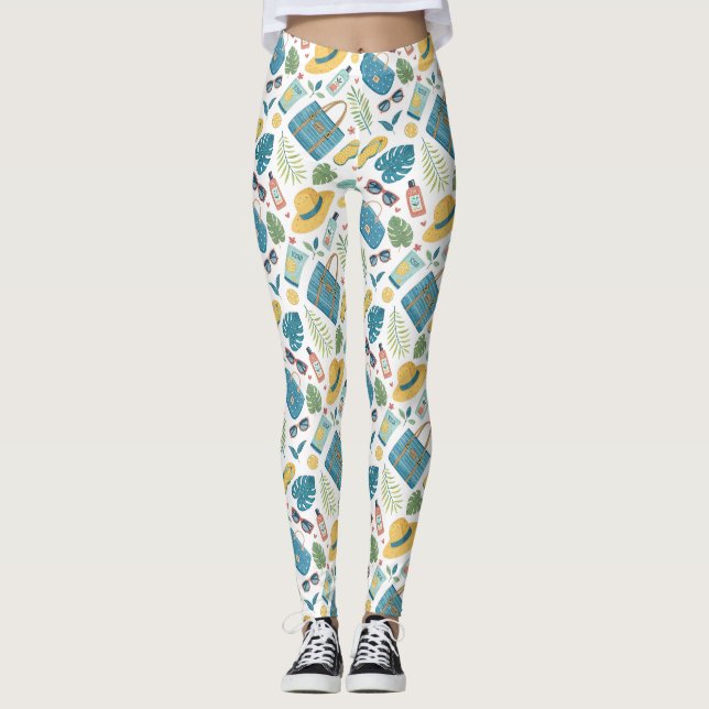 Summer Beach Essentials Pattern (2) Leggings (Front)