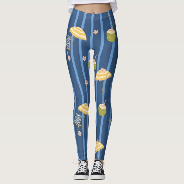 Summer Beach Essentials Pattern (2) Leggings (Front)