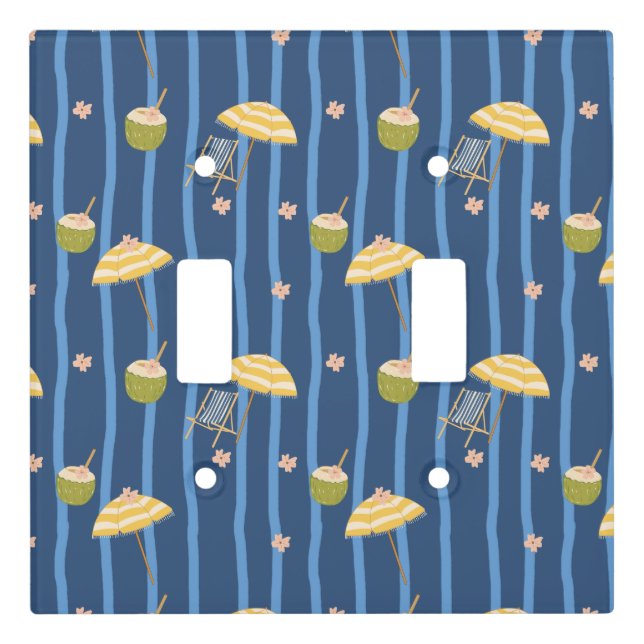 Summer Beach Essentials Pattern (2) Light Switch Cover (Front)