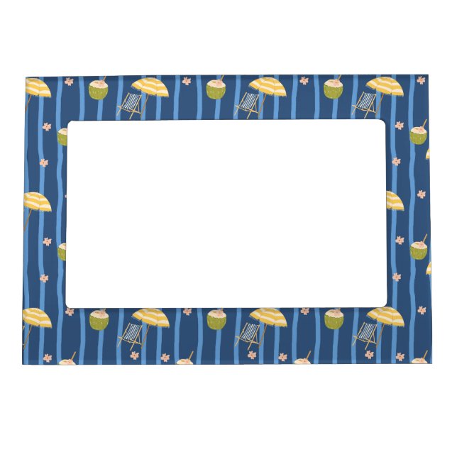 Summer Beach Essentials Pattern (2) Magnetic Frame (Front)