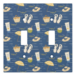 Summer Beach Essentials Pattern (3) Light Switch Cover