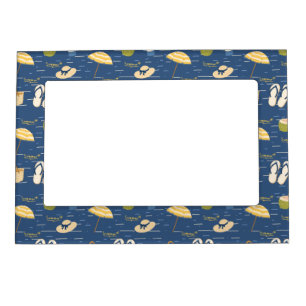 Summer Beach Essentials Pattern (3) Magnetic Frame