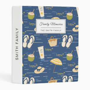 Summer Beach Essentials Pattern (3) Mini Binder