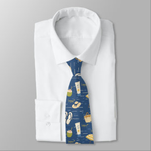 Summer Beach Essentials Pattern (3) Neck Tie