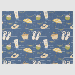 Summer Beach Essentials Pattern (3) Tissue Paper