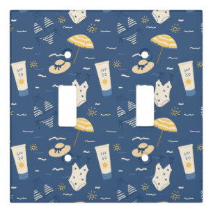 Summer Beach Essentials Pattern (4) Light Switch Cover