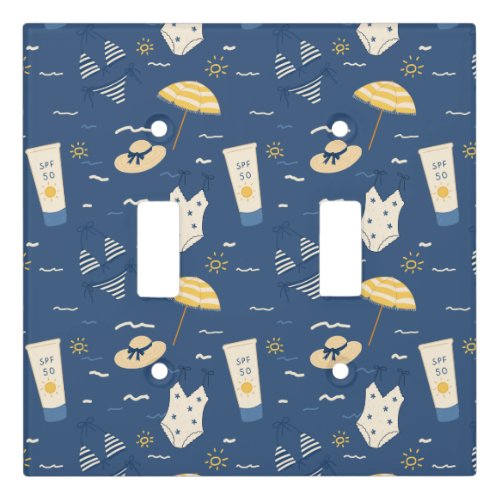 Summer Beach Essentials Pattern (4) Light Switch Cover