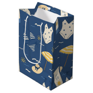 Summer Beach Essentials Pattern (4) Medium Gift Bag