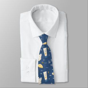 Summer Beach Essentials Pattern (5) Neck Tie