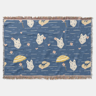 Summer Beach Essentials Pattern (5) Throw Blanket