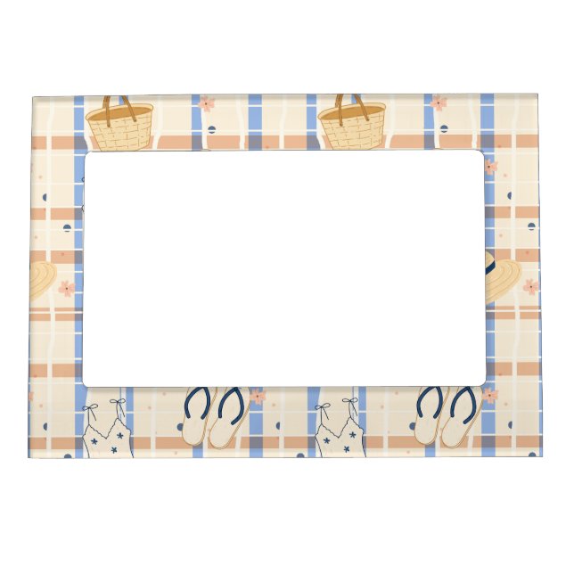 Summer Beach Essentials Pattern (7) Magnetic Frame (Front)