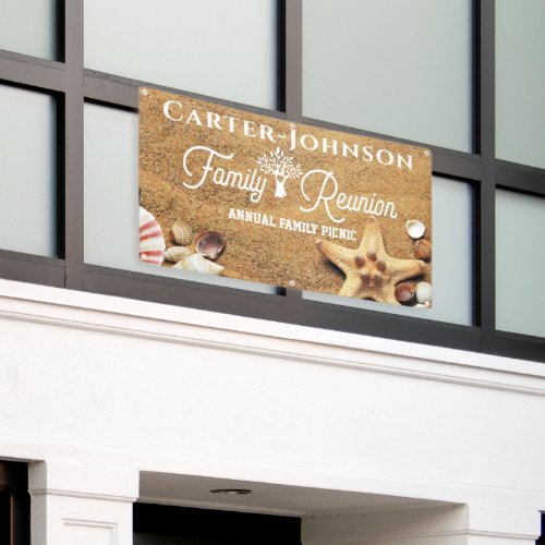 Summer Beach Family Reunion Banner