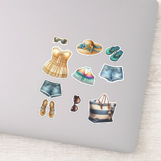 Summer Beach Fashion and Accessories Sticker