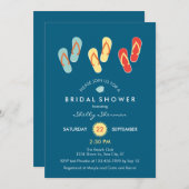 Summer Beach Flip Flops Bridal Shower Invitation (Front/Back)