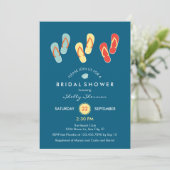 Summer Beach Flip Flops Bridal Shower Invitation (Standing Front)
