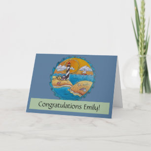 Summer beach fun sunny seashore coastal card
