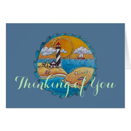 Summer beach fun sunny seashore coastal cards (Front Horizontal)