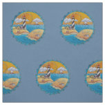 Summer beach fun sunny seashore coastal fabric