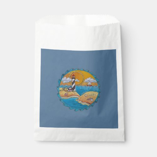 Summer beach fun sunny seashore coastal favor bag