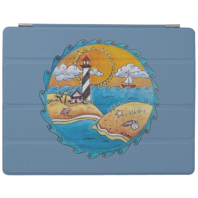 Summer beach fun sunny seashore coastal iPad smart cover (Horizontal)