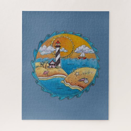 Summer beach fun sunny seashore coastal jigsaw puzzle