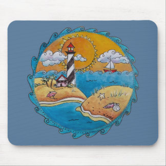 Summer beach fun sunny seashore coastal mouse pad