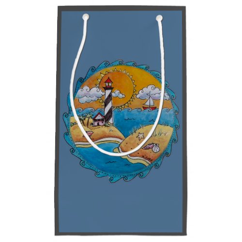 Summer beach fun sunny seashore coastal small gift bag