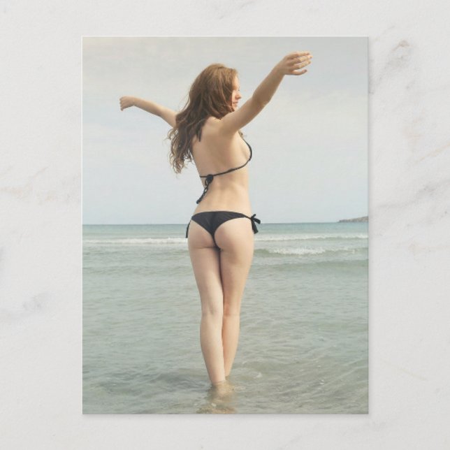 Summer Beach Girl photo Postcard (Front)